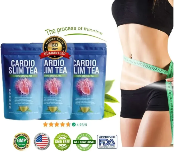 Cardio Slim Tea herbal formula for cardiovascular health and weight management support